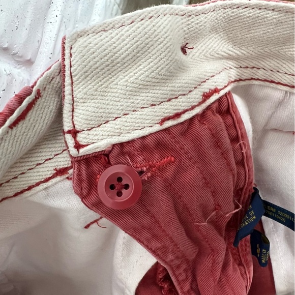 POLO RALPH LAUREN Men's Relaxed fit Medium Red Cotton Flat Front Shorts - Picture 8 of 9